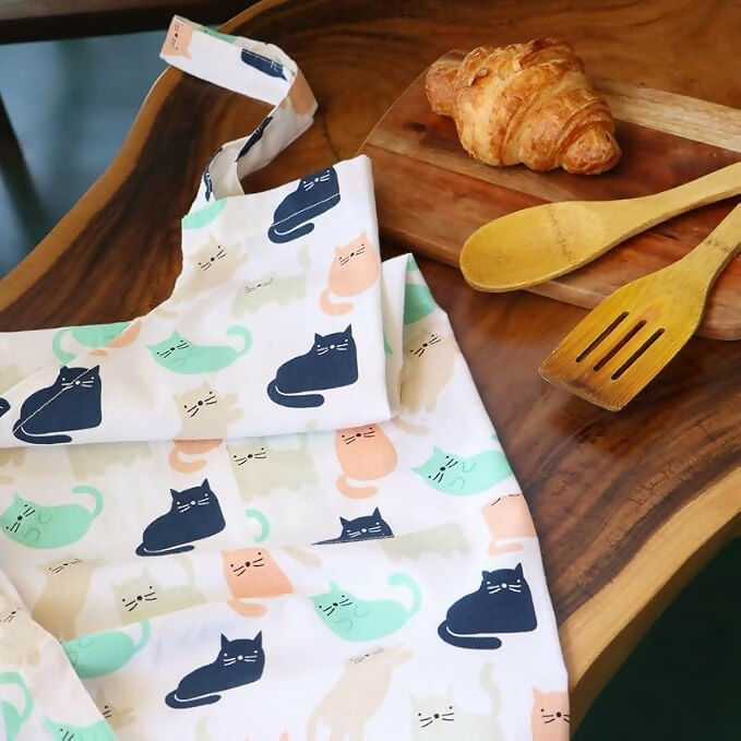 Oak & Lily 100% Cotton Kitchen Apron-Multicolour - Dista