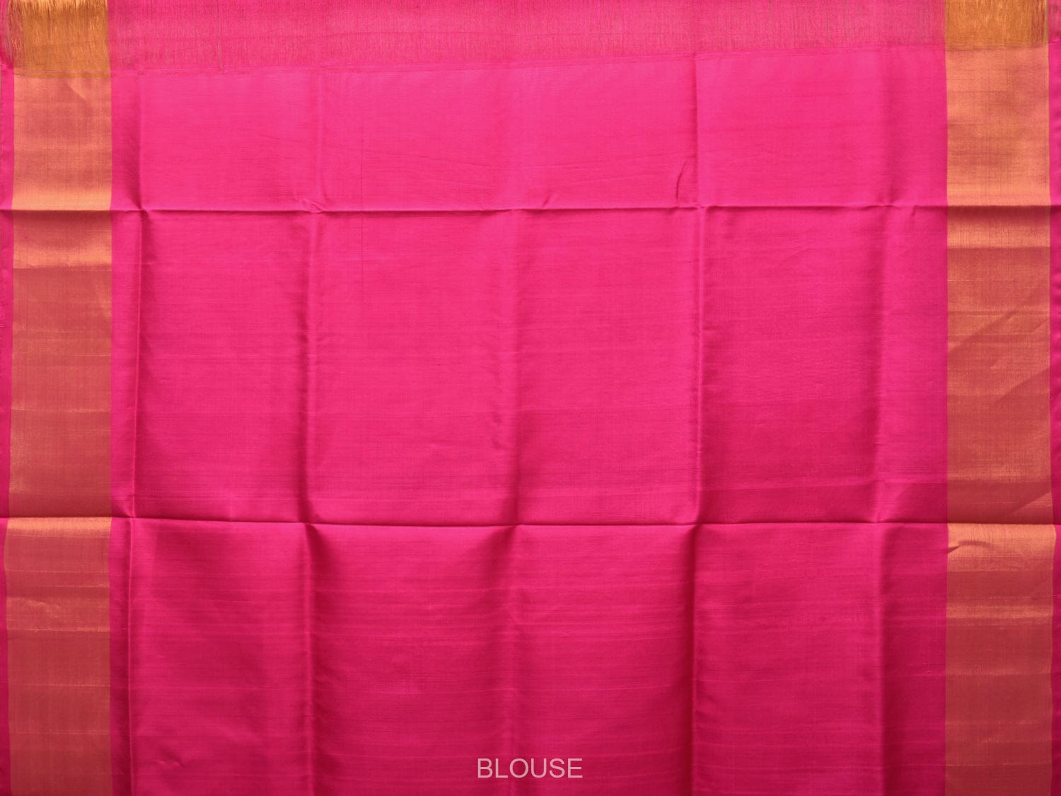 Peach and Pink Uppada Silk Handloom Plain Saree with Contrast Pallu Design - Global Threads - Distacart