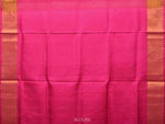 Thumbnail for Peach and Pink Uppada Silk Handloom Plain Saree with Contrast Pallu Design - Global Threads - Distacart