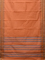 Thumbnail for Peach Bamboo Cotton Saree with Checks Design No Blouse - Global Threads - Distacart
