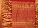 Thumbnail for Peach Bandhani Kanchipuram Silk Handloom Saree with Pallu and Border Design - Global Threads - Distacart