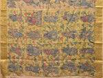Thumbnail for Peach Kalamkari Hand Painted Kanchipuram Silk Handloom Saree with Ramayana Design - Global Threads - Distacart