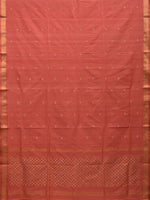 Thumbnail for Peach Uppada Cotton Handloom Saree with Jamdani Pallu Design No Blouse - Global Threads - Distacart