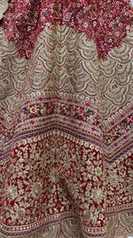 Thumbnail for Jyoti Fashion Women's Red Velvet Fancy Dori & Sequins Multi Thread Embroidered with Diamond Work Wedding Lehenga Choli - Distacart