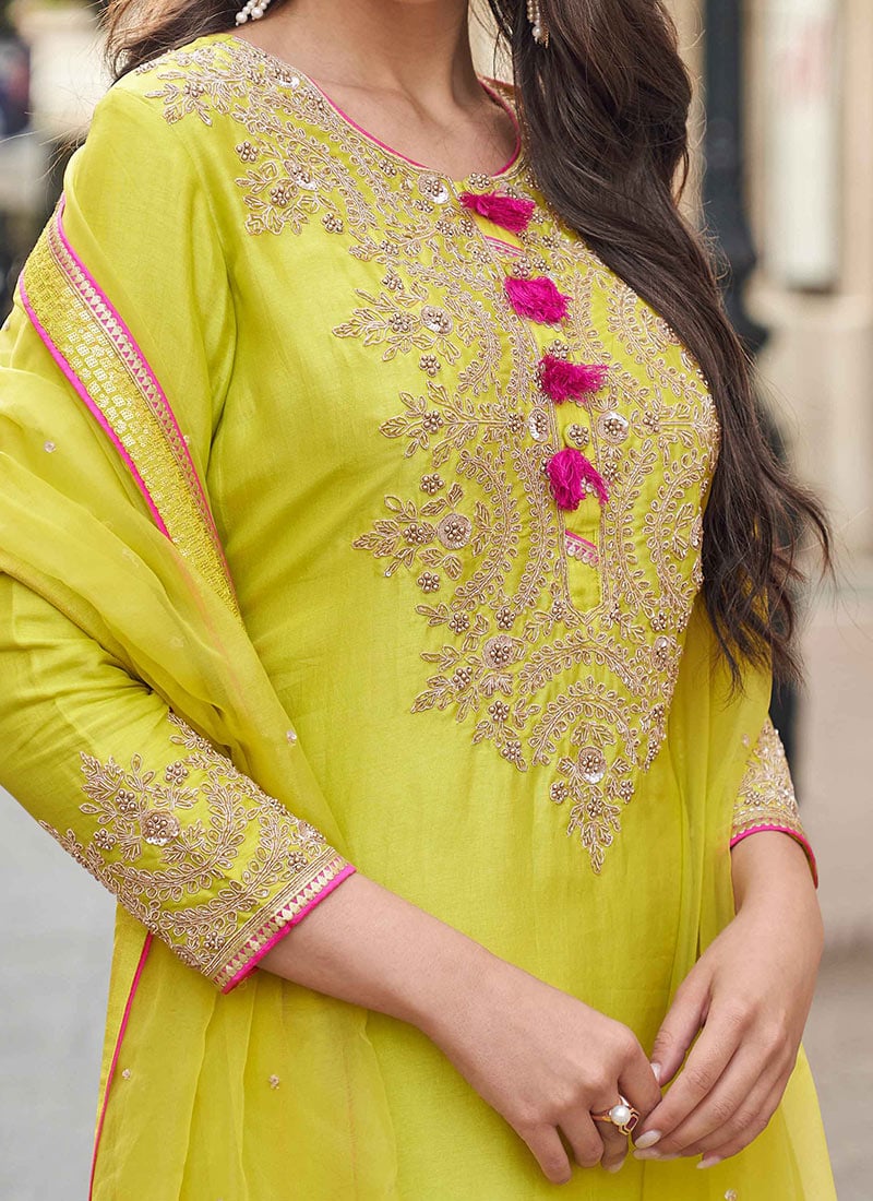 Evanik Designer Faux Georgette With Embroidery Sequence Work Palazzo Wedding Collection