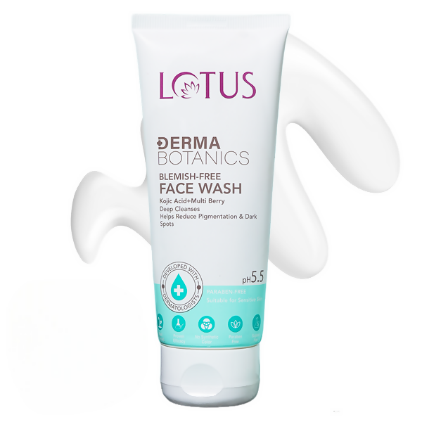 Lotus DermaBotanics Kojic acid + Multi berry Blemish - Free Facewash - Distacart