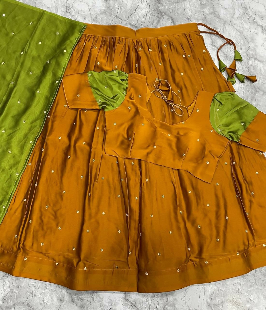Teeya Creation Womens New Trendy Festive Season Designer Lehenga Choli Set - Green - Dista