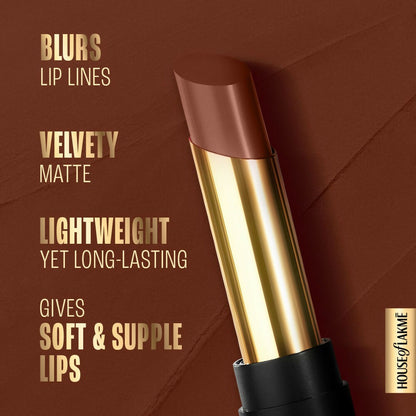 Lakme Absolute Beyond Matte Lipstick - 301 Brown Beauty - Distacart