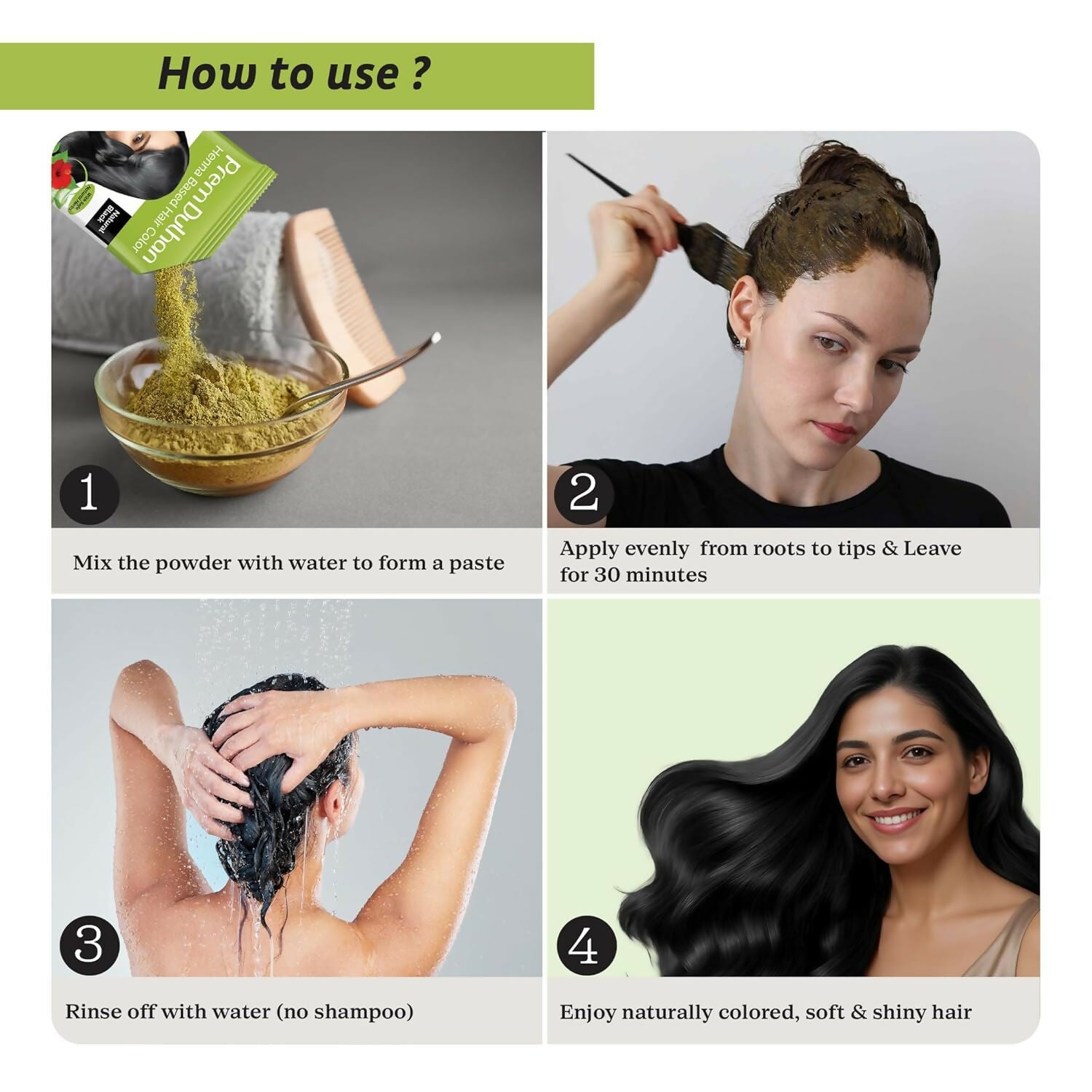 Prem Dulhan Natural Black Henna Based Hair Color - Distacart