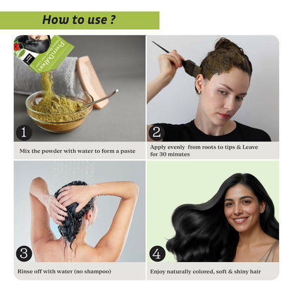 Prem Dulhan Natural Black Henna Based Hair Color - Distacart