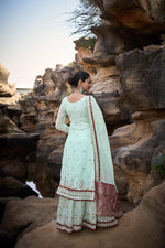 Thumbnail for Lehenga Mart Designer Faux Georgette Ready to wear Sharara Suit for Eid - Distacart