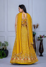 Thumbnail for DEIANA'S Heavy Embroidery With Multi Work Lehenga Choli - Yellow
