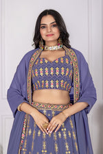 Thumbnail for DEIANA'S Heavy Embroidery With Multi Work Lehenga Choli - Lovender