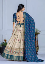Thumbnail for DEIANA'S Jacquard With Jari Print Weaving Lehenga Choli - Off White