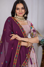 Thumbnail for DEIANA'S Heavy Embroidery With Multi Color Work Lehenga Choli - Pink