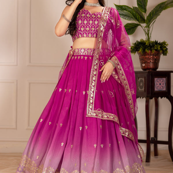 DEIANA'S Heavy Embroidery With Thread Work Lehenga Choli - Pink - Distacart