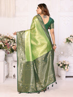 Thumbnail for Anaita Light Green Tissue Silk With Butti Weaving Saree With Blouse - Distacart