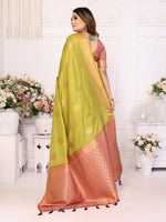 Thumbnail for Anaita Light Green Weaving Saree With Blouse - Distacart