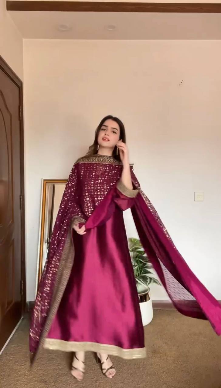 Pramukh Fab Dark Pink Color Monsoon Silk Kurta Set - Distacart