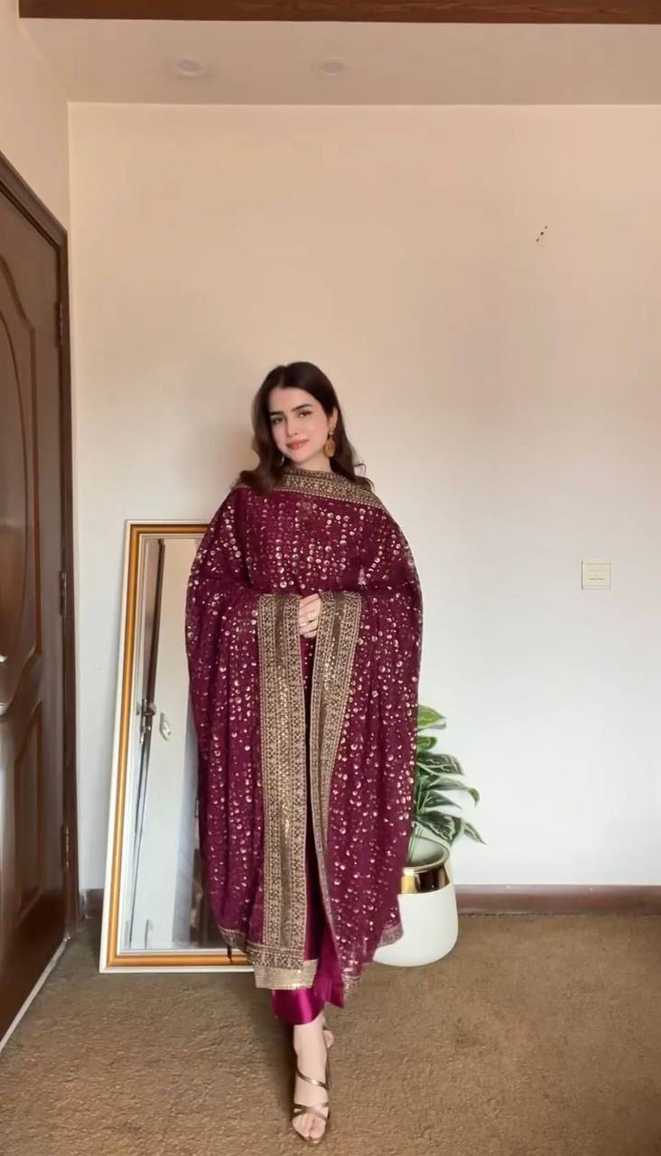 Pramukh Fab Dark Pink Color Monsoon Silk Kurta Set - Distacart