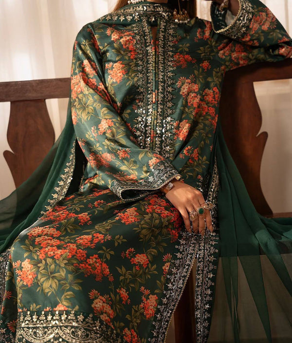 Pramukh Fab Teal Color French Silk Kurta Set - Distacart