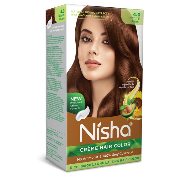 Nisha Creme Hair Color for Women - Natural Brown - Distacart