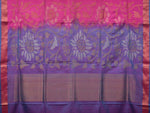 Thumbnail for Pink and Lavender Uppada Silk Handloom Saree with All Over Design - Global Threads - Distacart