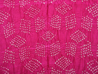 Thumbnail for Pink and Purple Bandhani Kanchipuram Silk Handloom Dupatta with Border Design - Global Threads - Distacart