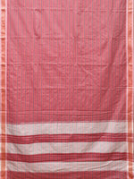 Thumbnail for Pink Bamboo Cotton Plain Saree with Checks Design No Blouse - Global Threads - Distacart