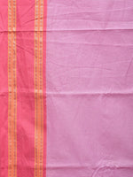 Thumbnail for Pink Bamboo Cotton Saree with Small Checks Design No Blouse - Global Threads - Distacart