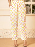 Thumbnail for Yufta Pink Cotton Embroidered Kurta Dupatta Set - Distacart