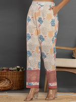 Thumbnail for Yufta Pink Cotton Schiffli Co-Ord Set With Lace Detailing