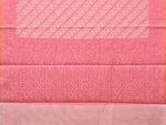 Thumbnail for Pink Cut Work Sico Cotton Saree with Diagonal and Mango Border Design - Global Threads - Distacart