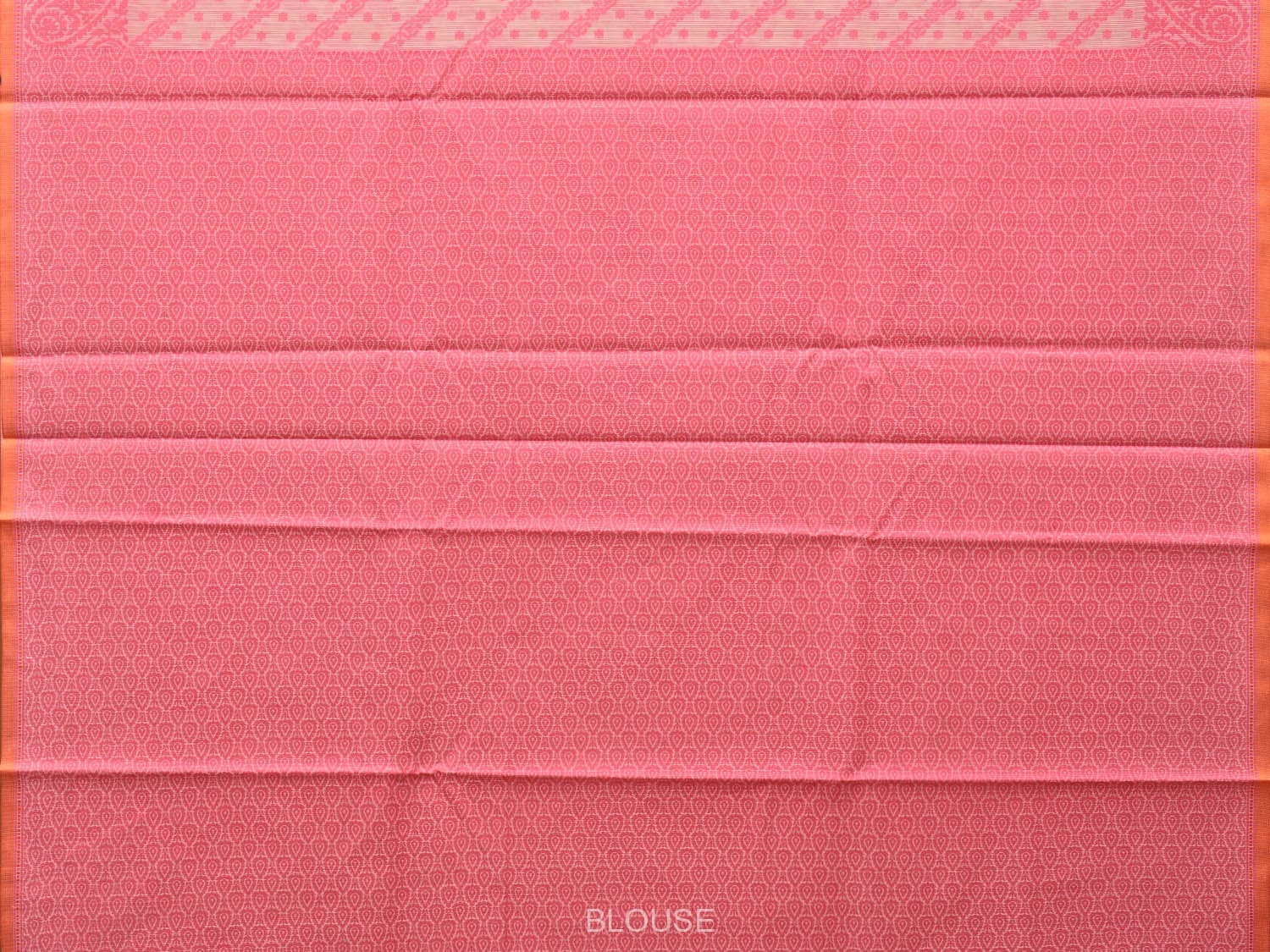 Pink Cut Work Sico Cotton Saree with Diagonal and Mango Border Design - Global Threads - Distacart