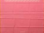 Thumbnail for Pink Cut Work Sico Cotton Saree with Diagonal and Mango Border Design - Global Threads - Distacart