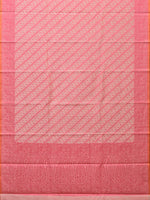 Thumbnail for Pink Cut Work Sico Cotton Saree with Diagonal and Mango Border Design - Global Threads - Distacart