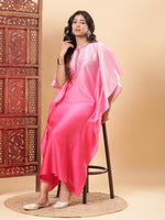 Thumbnail for BohoJazz Pink Ombre Embroidered Kaftan with Pants