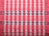 Thumbnail for Pink Pochampally Ikat Cotton Handloom Saree with Strips Design No Blouse - Global Threads - Distacart