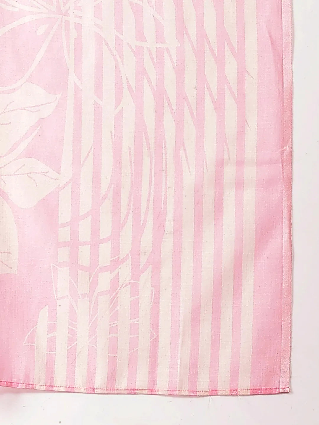 Yufta Pink Solid Thread Work Straight Kurta Trouser Dupatta Set