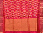 Thumbnail for Pink Uppada Silk Handloom Saree with All Over Grill Design - Global Threads - Distacart