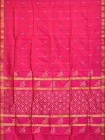 Thumbnail for Pink Uppada Silk Handloom Saree with Birds and Jamdani Pallu Design - Global Threads - Distacart