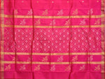 Thumbnail for Pink Uppada Silk Handloom Saree with Birds and Jamdani Pallu Design - Global Threads - Distacart