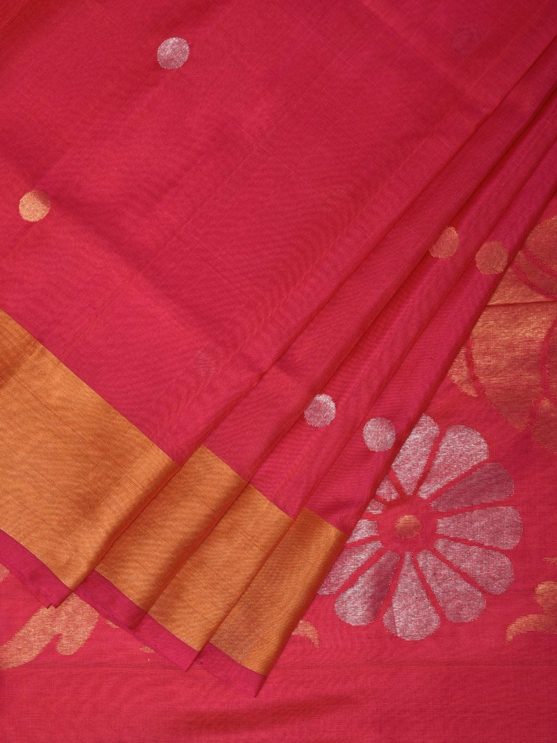 Pink Uppada Silk Handloom Saree with Birds Pallu Design - Global Threads - Distacart