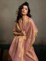 Thumbnail for Anaita Pink Tissue Silk Woven Saree With Blouse - Dista