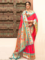 Thumbnail for Anaita Pink Silk Saree With Blouse Piece - Distacart