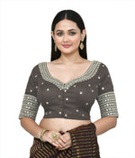 Thumbnail for Joban Fashion Women's Grey Embroidered Stitched Blouse