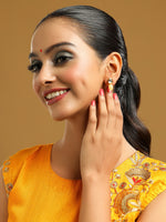 Thumbnail for Ruby Raang Yellow Kundan Studs