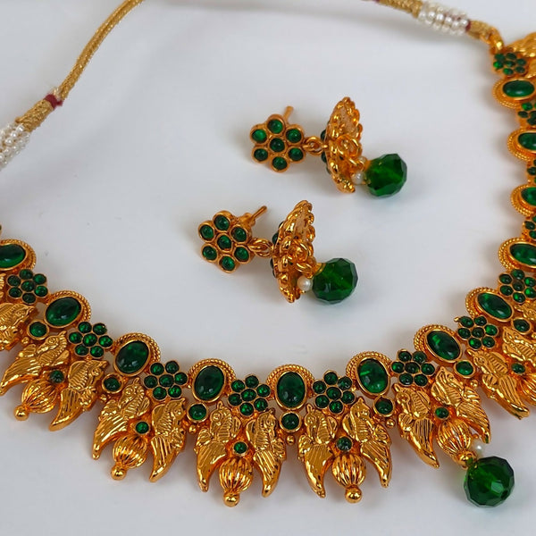 Kemp Peacock Green Necklace Set - Distacart