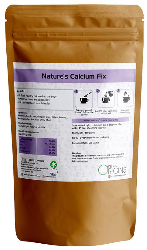 Ayura Origins Nature's Calcium Fix Powder - Distacart