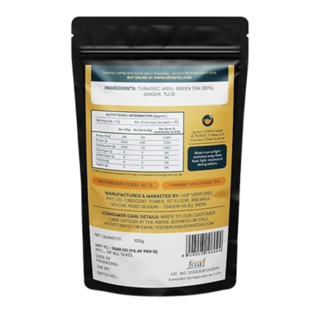 Udyan Tea Turmeric Spice Green Tea - Dista